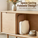 Artiss Accordion Folding Paper Stools Set Includes 2 Cushions Natural Kraft 100KG Capacity