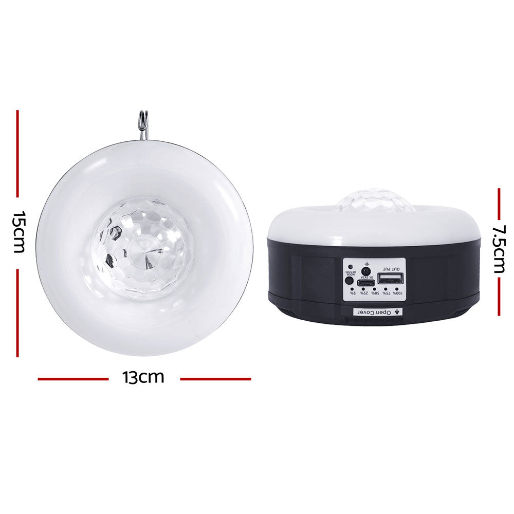Camping Lights & Lanterns: Gardeon Solar Party Light Projector LED RGB Portable Camping Lamp Rechargeable