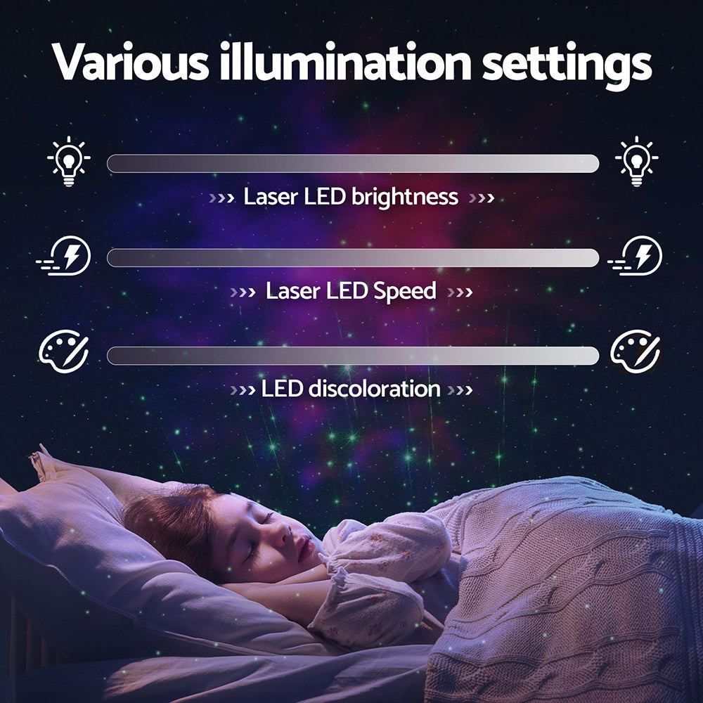 Coloured Lights: Gardeon Projector Party Light LED Starry Sky Galaxy Laser Projection Night Lamp