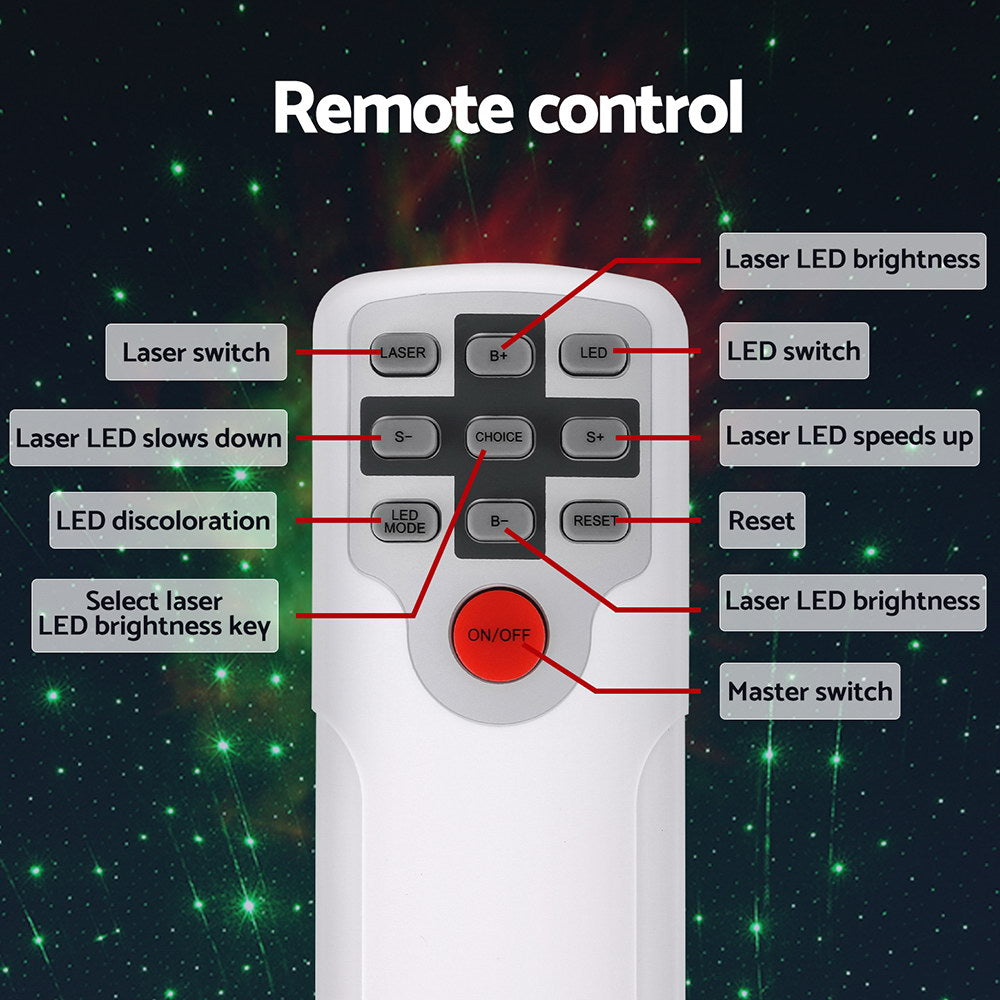 Coloured Lights: Gardeon Projector Party Light LED Starry Sky Galaxy Laser Projection Night Lamp