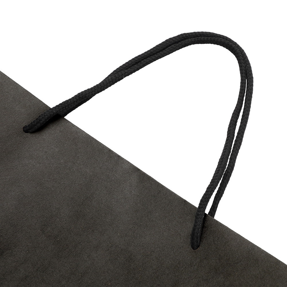 Gift Bags: 50pcs Bulk Paper Bags Pack Shopping Retail Gift Bag Reusable Fabric Handle Black