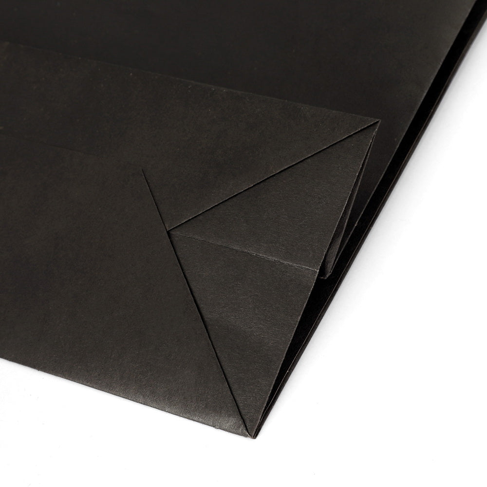 Gift Bags: 50pcs Bulk Paper Bags Pack Shopping Retail Gift Bags Reusable Soft Handle Black