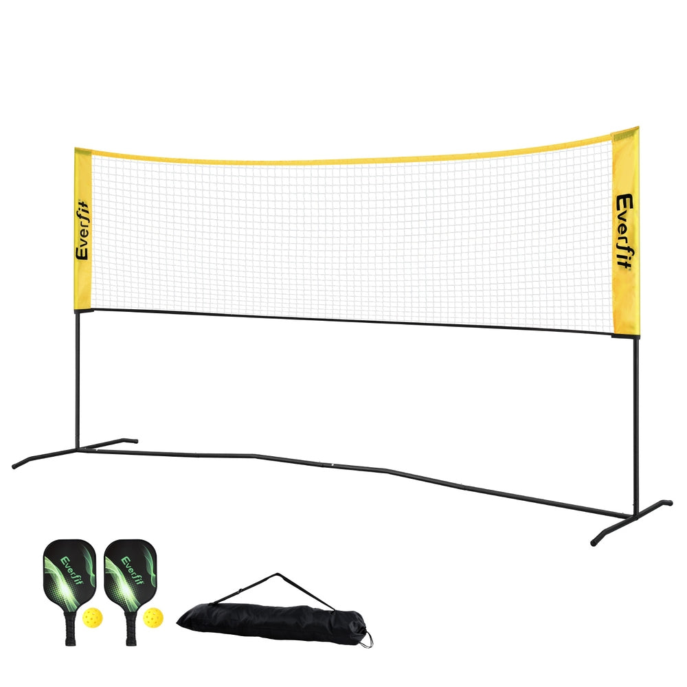 Pickleball: Everfit 10ft Portable Pickle Ball Net Adjustable Multi-Sport for Badminton Tennis Pickleball Volleyball