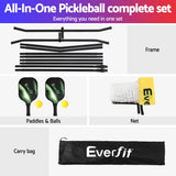 Pickleball: Everfit 10ft Portable Pickle Ball Net Adjustable Multi-Sport for Badminton Tennis Pickleball Volleyball