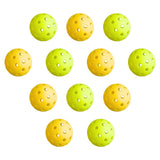 Pickleball: Everfit 12PC Pickleballs Set 40-Hole Design Indoor Outdoor Durable PE Balls Green/Yellow