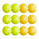 Pickleball: Everfit 12PC Pickleballs Set 40-Hole Design Indoor Outdoor Durable PE Balls Green/Yellow