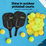Pickleball: Everfit 12PC Pickleballs Set 40-Hole Design Indoor Outdoor Durable PE Balls Green/Yellow