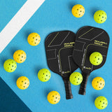 Pickleball: Everfit 12PC Pickleballs Set 40-Hole Design Indoor Outdoor Durable PE Balls Green/Yellow