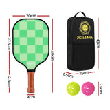 Outdoor Play Equipment: Everfit Pickleball Paddle Set Fiberglass with Balls Bag Tournament Kit 2PCS Pickle Balls Rackets