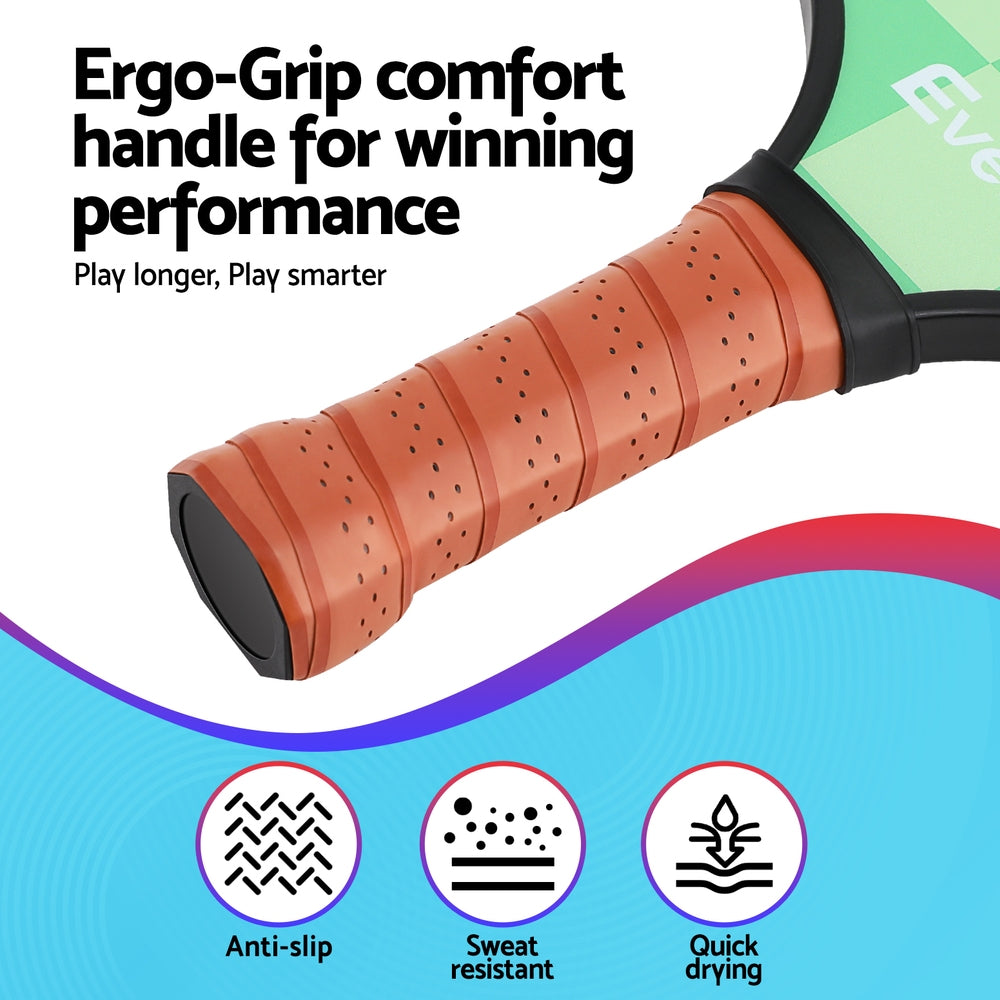 Outdoor Play Equipment: Everfit Pickleball Paddle Set Fiberglass with Balls Bag Tournament Kit 2PCS Pickle Balls Rackets