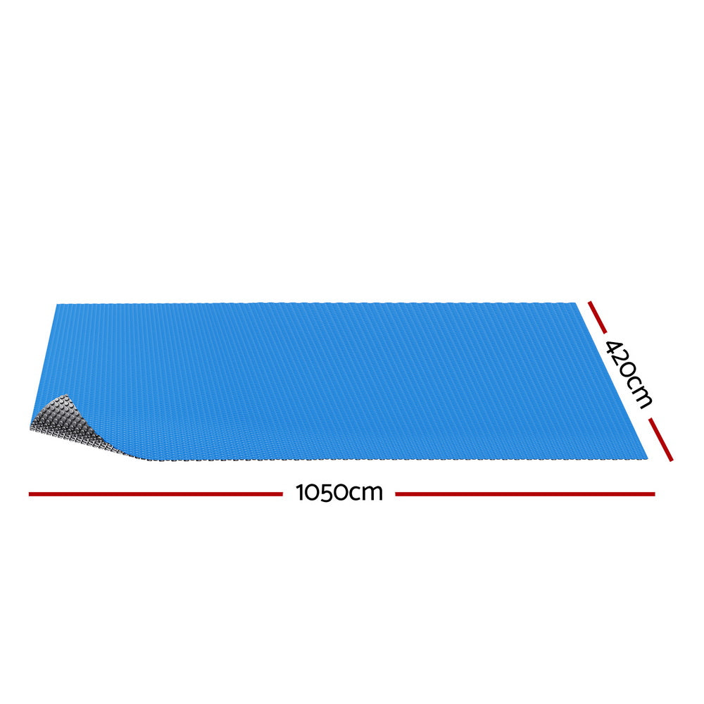 Pool Covers & Accessories: Aqua Buddy Pool Cover 600 Micron Bubble Heat Solar Blanket Blue Silver 10.5x4.2m