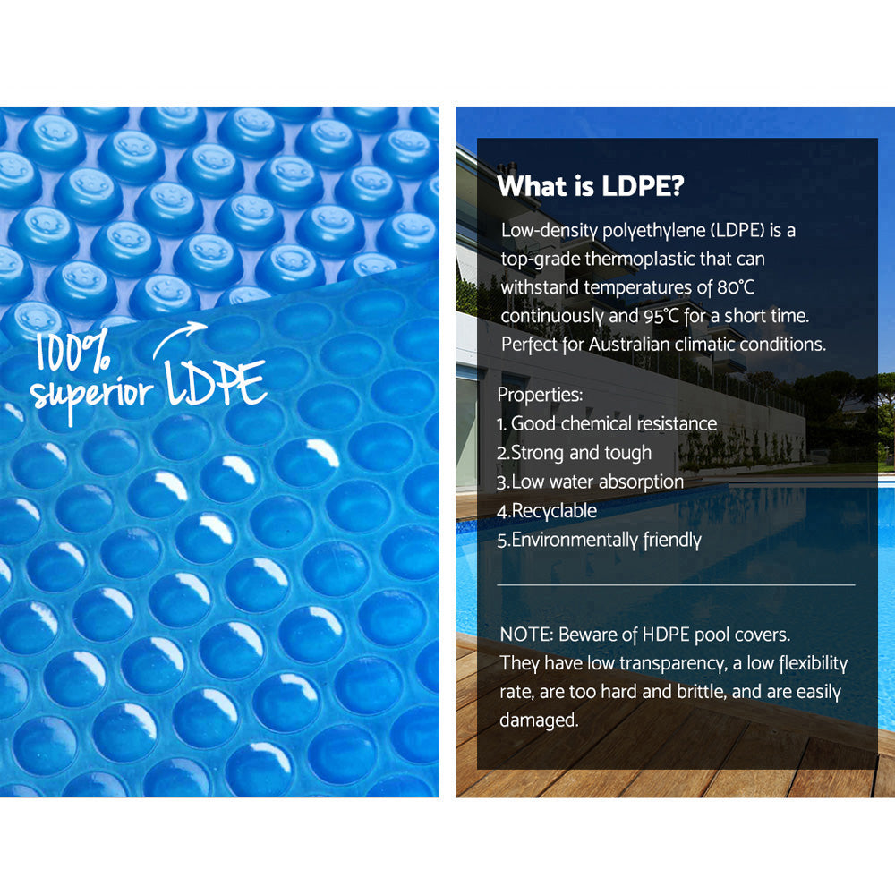 Pool Covers & Accessories: Aqua Buddy Pool Cover 500 Micron 11x4.8m Swimming Pool Solar Blanket Blue