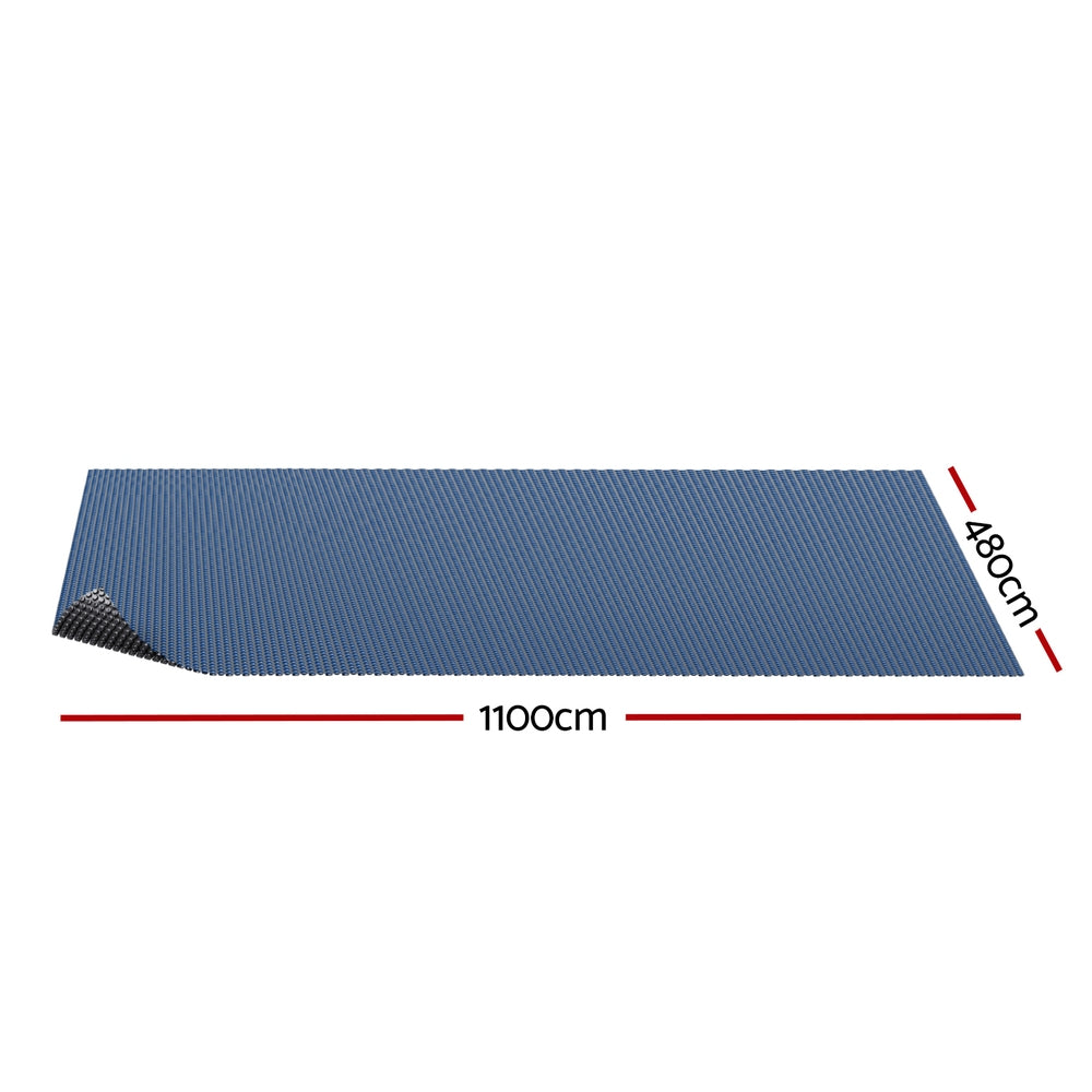 Pool Covers & Accessories: Aqua Buddy Pool Cover 600 Micron 11x4.8m Swimming Pool Solar Blanket Blue Black