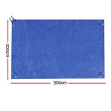 Pool Covers & Accessories: Aquabuddy Pool Cover 3x2m Above-ground Swimming Pool Blanket Blue