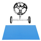 Aqua Buddy Pool Cover 600 Micron 6.5x3m w/ Roller 5.55m Swimming Pools Solar Blanket