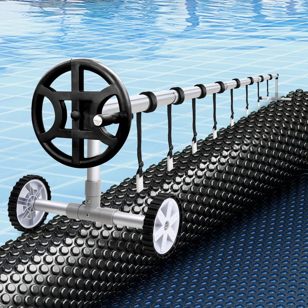 Aqua Buddy Pool Cover 500 Micron 6.5x3m w/ Roller 4m Swimming Pools Black Solar Blanket