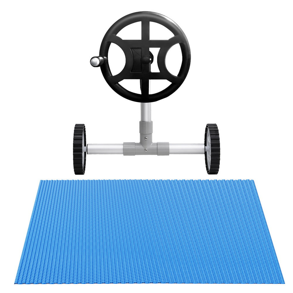 Pool Covers & Accessories: Aqua Buddy Pool Cover 600 Micron 7x4m w/ Roller 4m Swimming Pools Solar Blanket