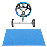 Aqua Buddy Pool Cover 600 Micron 7x4m w/ Roller 5.55m Solar Blanket Blue