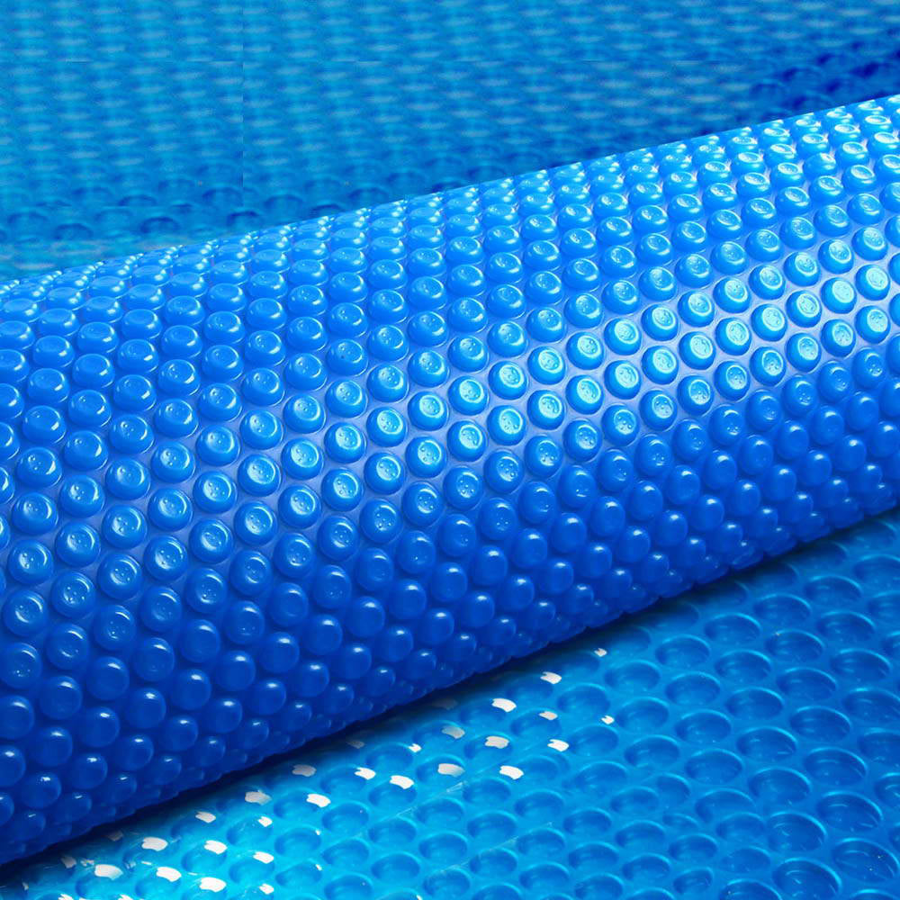 Pool Covers & Accessories: Aquabuddy Pool Cover 8x4.2m 400 Micron Swimming Pool Solar Blanket Blue