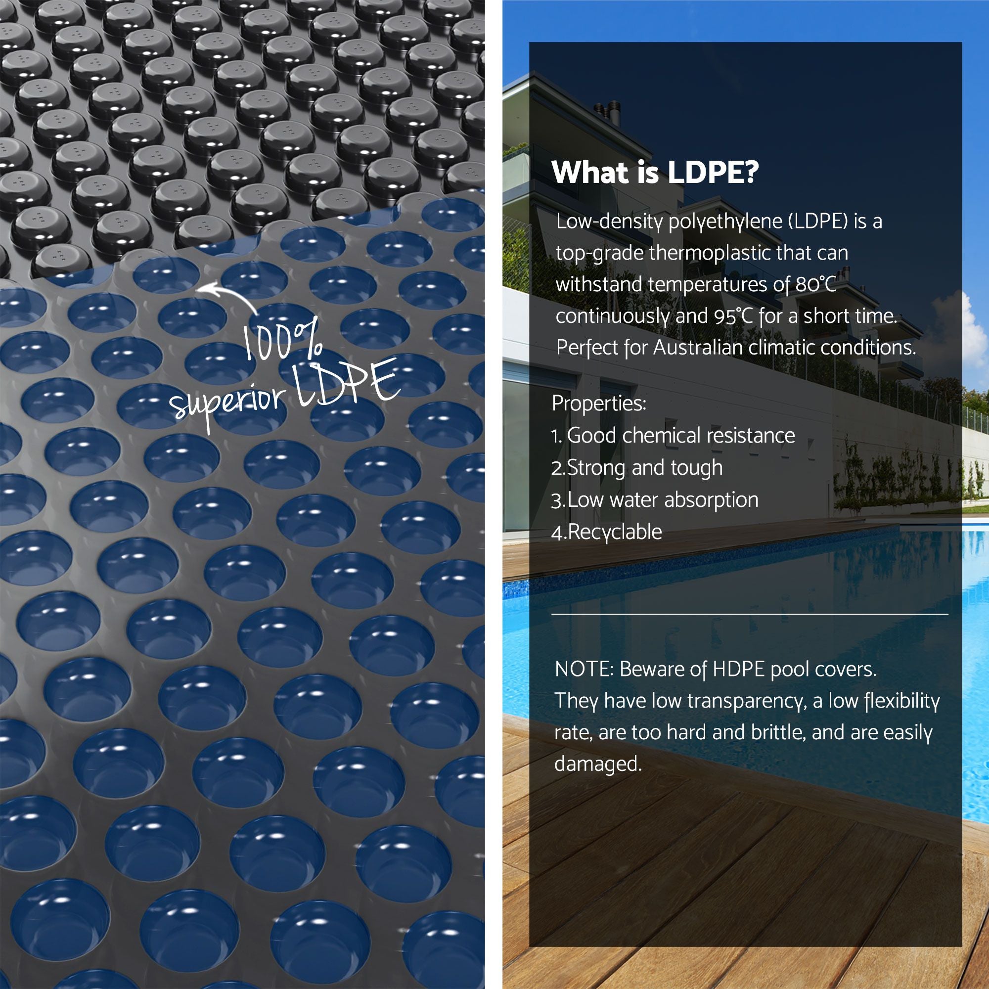 Aqua Buddy Pool Cover 600 Micron 8x4.2m w/ Roller 5.55m Swimming Pools Black Solar Blanket