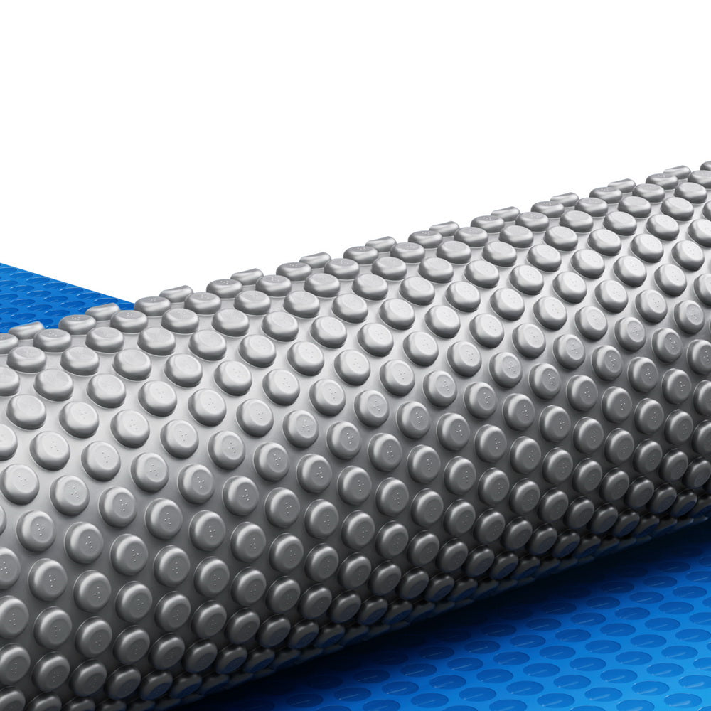 Pool Covers & Accessories: Aqua Buddy Pool Cover 600 Micron Bubble Heat Solar Blanket Blue Silver 8x4.2m