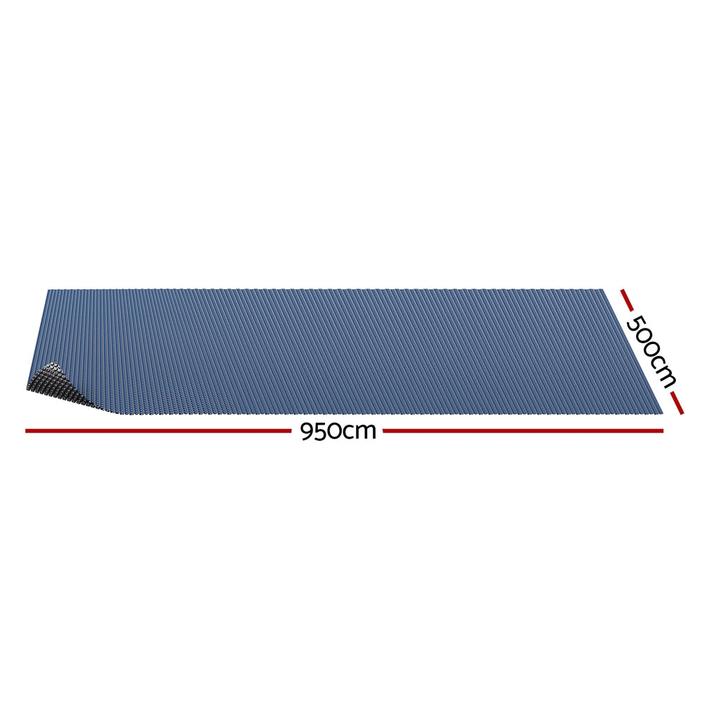 Pool Covers & Accessories: Aqua Buddy Pool Cover 600 Micron 9.5x5m Swimming Pool Solar Blanket Blue Black