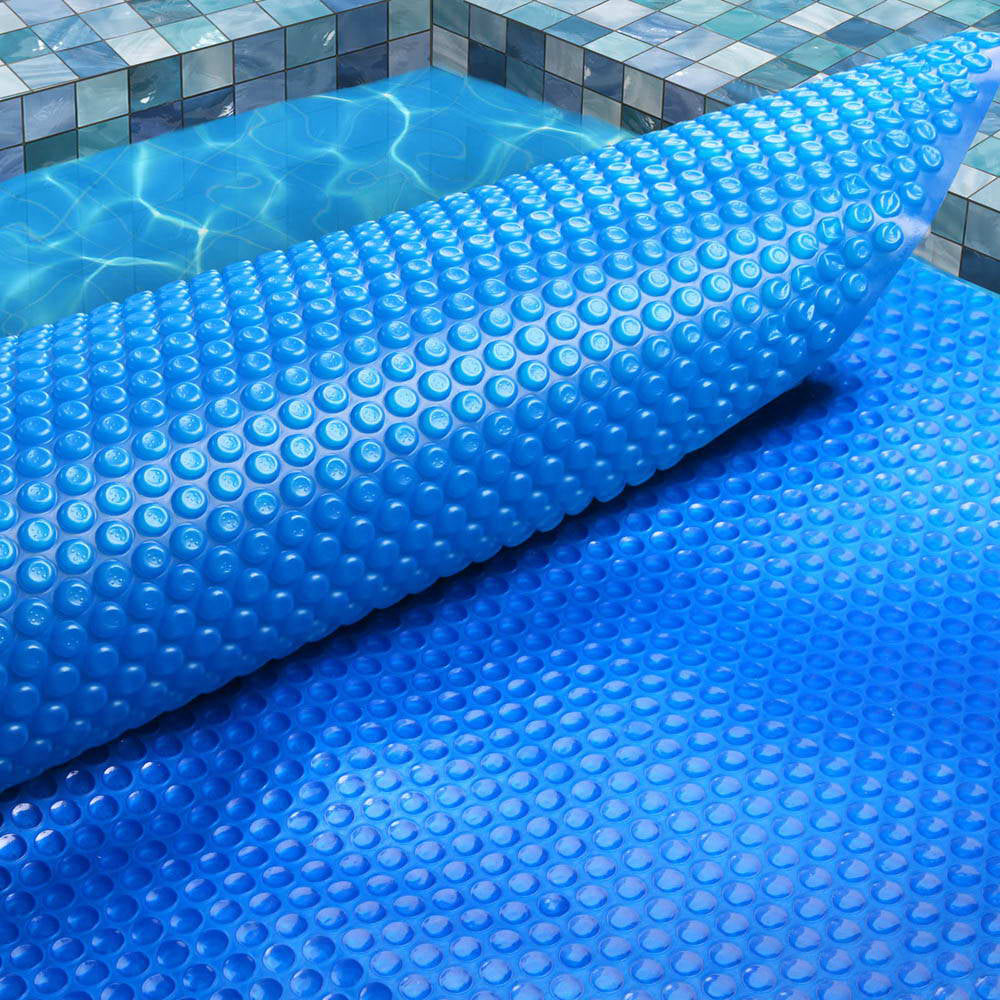 Pool Covers & Accessories: Aqua Buddy Pool Cover 9.5x5m 400 Micron Swimming Pool Solar Blanket Blue Silver