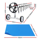 Aqua Buddy Pool Cover 600 Micron Heat Solar Blanket 9.5x5m w/ 5.55m Roller