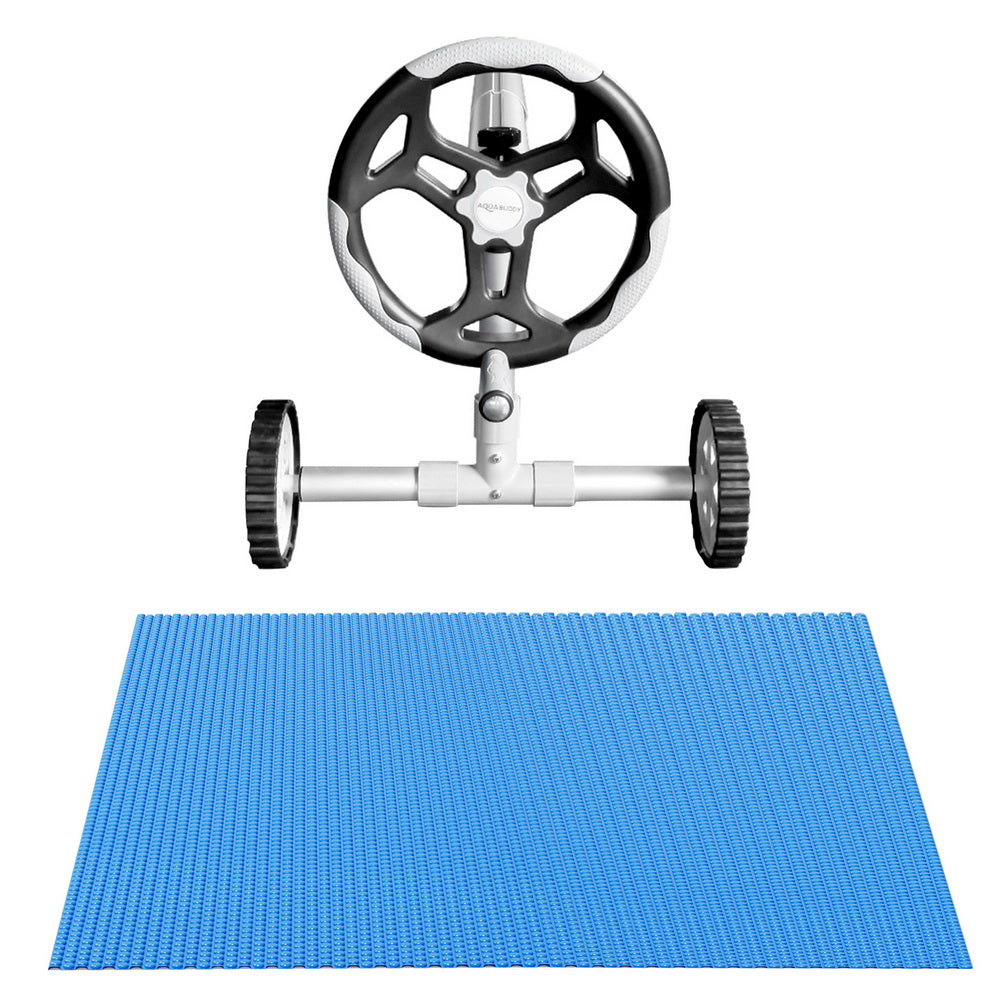 Pool Covers & Accessories: Aqua Buddy Pool Cover 600 Micron Heat Solar Blanket 9.5x5m w/ 5.55m Roller