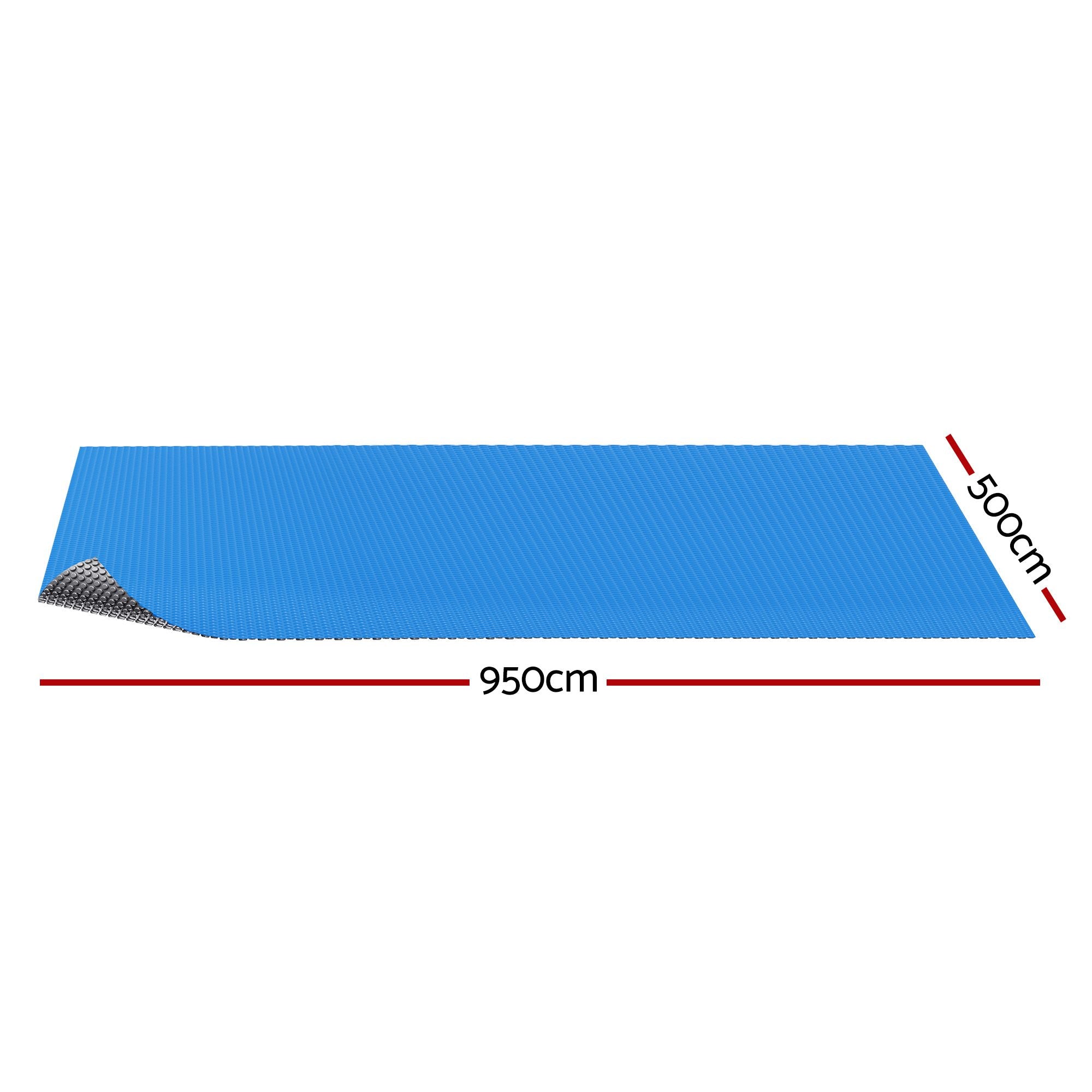 Aqua Buddy Pool Cover 600 Micron 9.5x5m Bubble Heat Solar Blanket Blue Silve