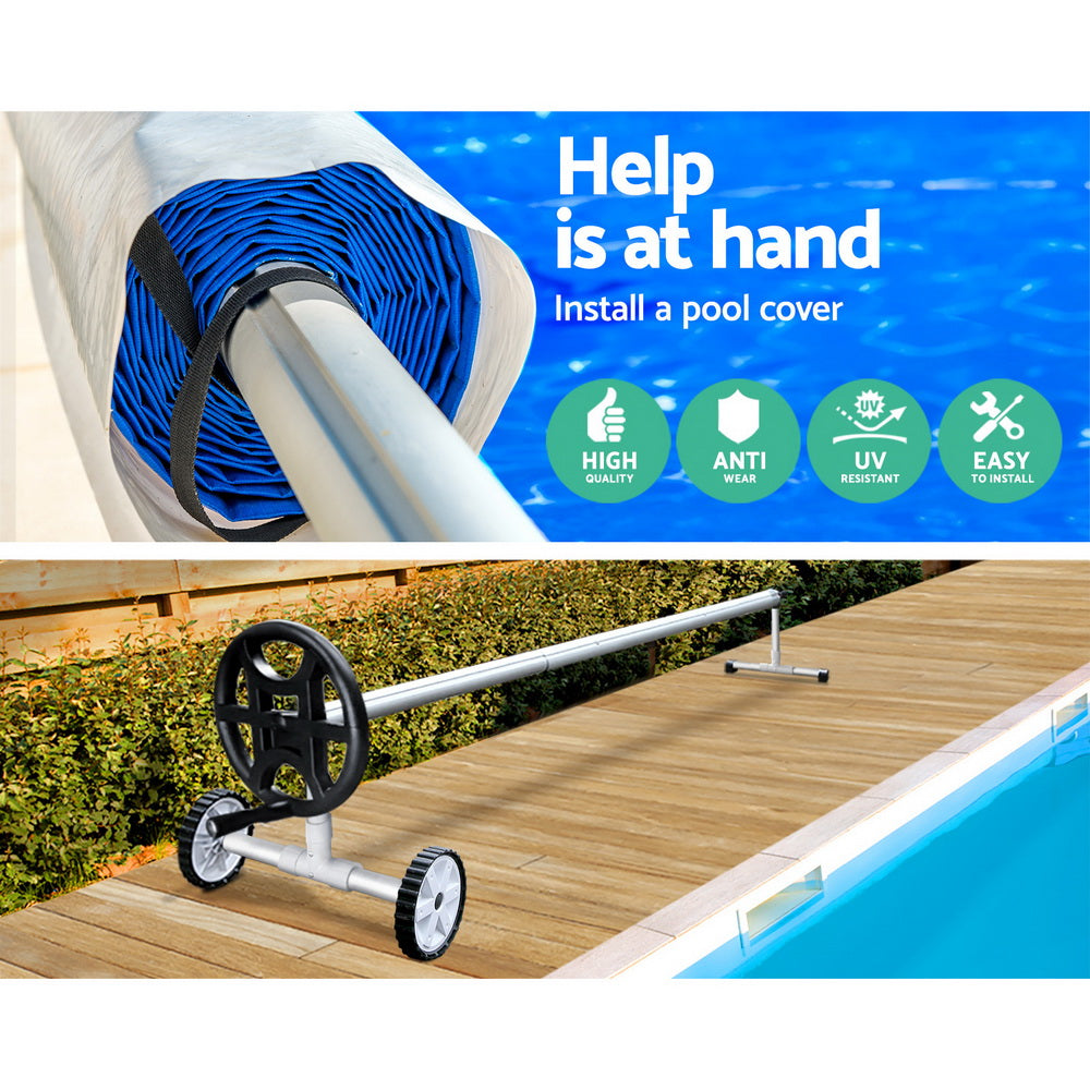 Pool Covers & Accessories: Aquabuddy Pool Cover Roller 4m Adjustable Swimming Pool Solar Blanket Reel