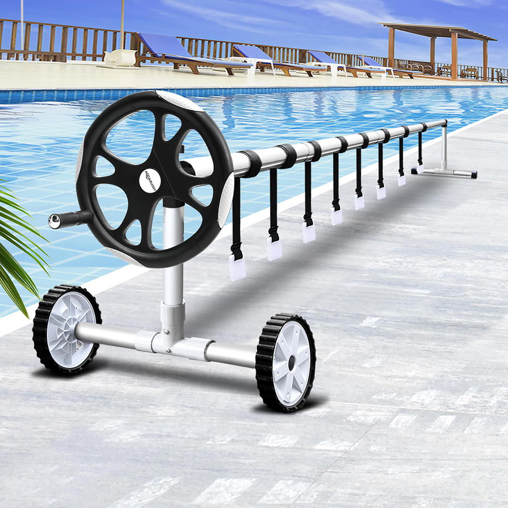 Pool Covers & Accessories: Aquabuddy Pool Cover Roller 5.5m Adjustable Swimming Pool Solar Blanket Reel
