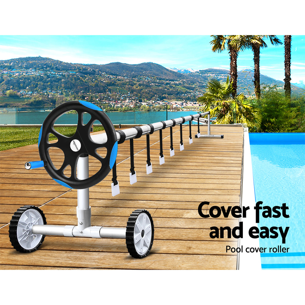 Pool Covers & Accessories: Aquabuddy Pool Cover Roller 5.5m Adjustable Swimming Pool Solar Blanket Reel Blue