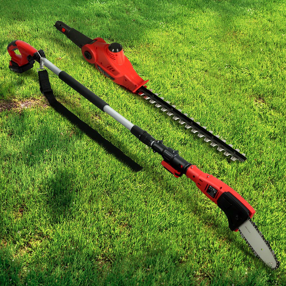 Chainsaws: Giantz Chainsaw Trimmer Cordless Pole Chain Saw 20V 8inch Battery 2.7m Reach