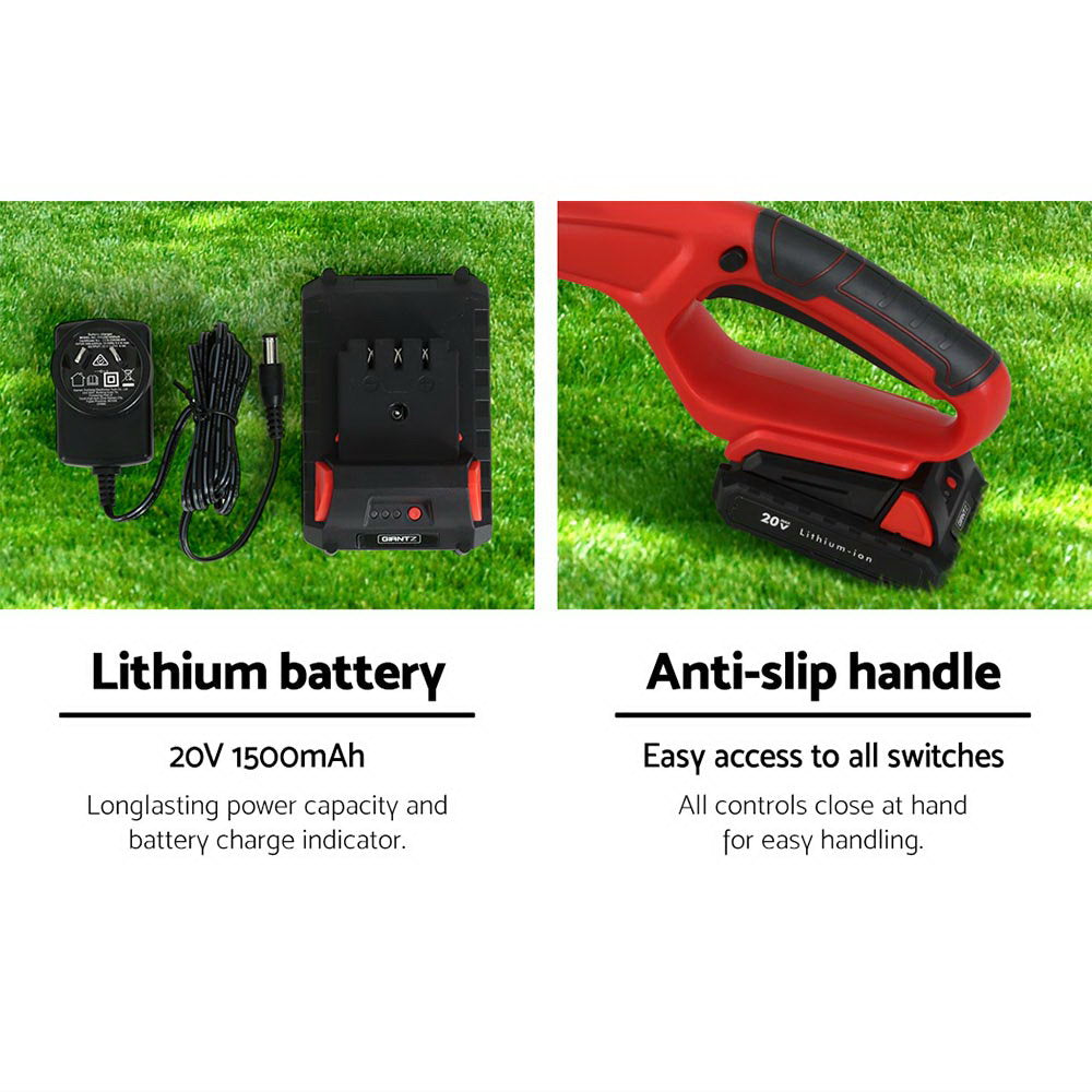 Chainsaws: Giantz Chainsaw Trimmer Cordless Pole Chain Saw 20V 8inch Battery 2.7m Reach