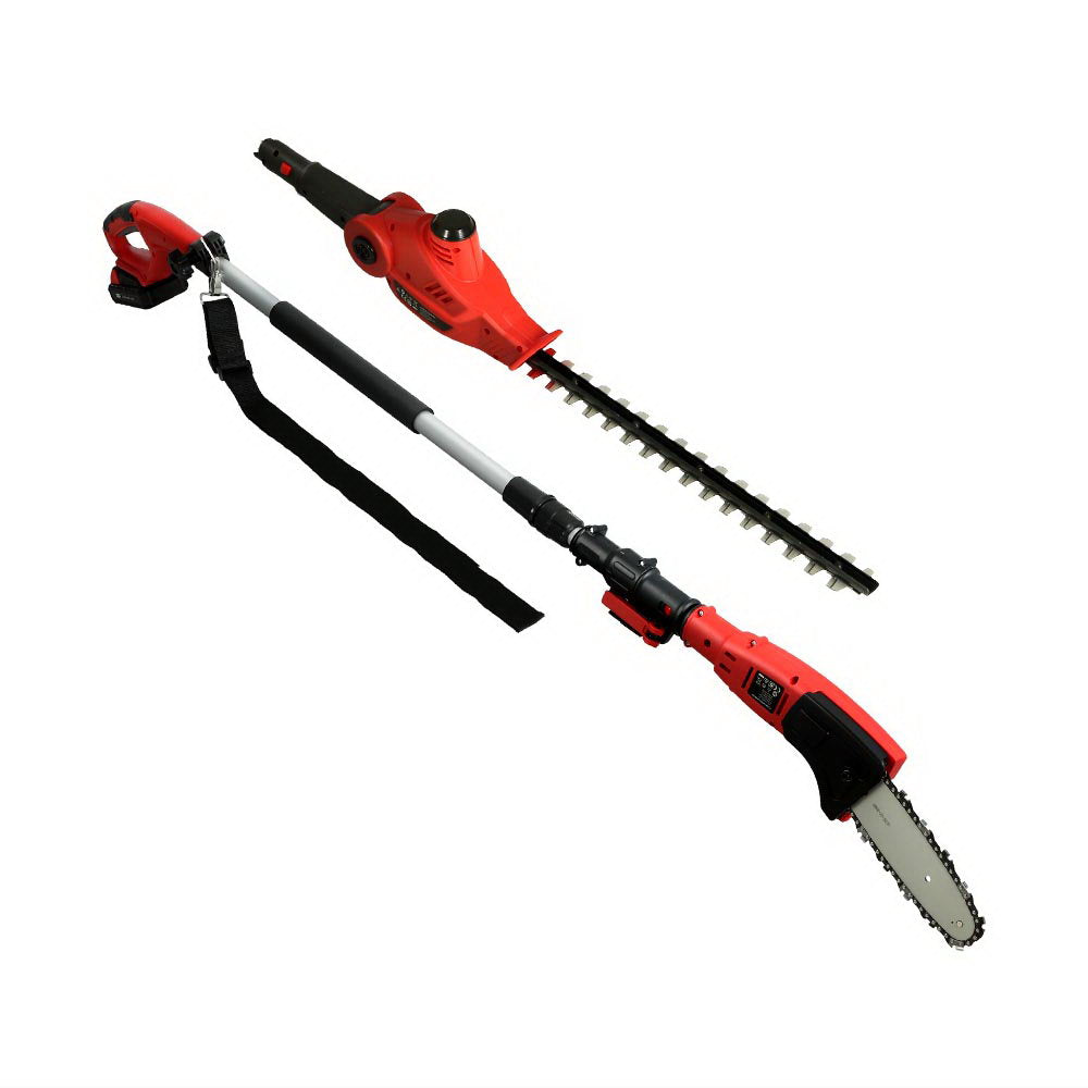 Chainsaws: Giantz Chainsaw Trimmer Cordless Pole Chain Saw 20V 8inch Battery 2.7m Reach