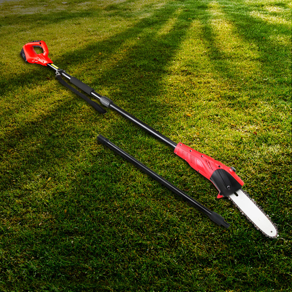 Chainsaws: Giantz Chainsaw Cordless Pole Chain Saw 20V 8in Pruner 2.7m Long Reach Battery