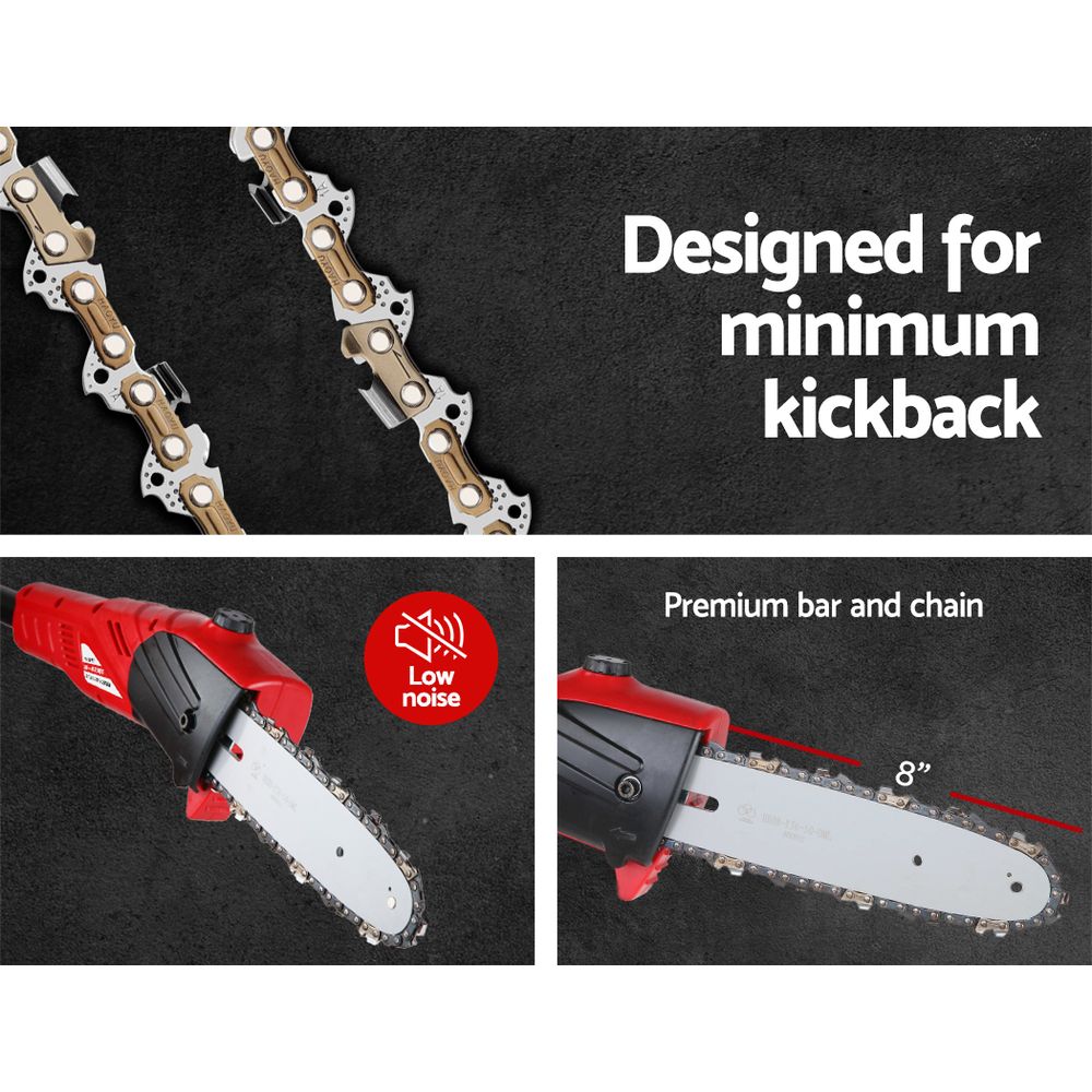 Chainsaws: Giantz Chainsaw Cordless Pole Chain Saw 20V 8in Pruner 2.7m Long Reach Battery