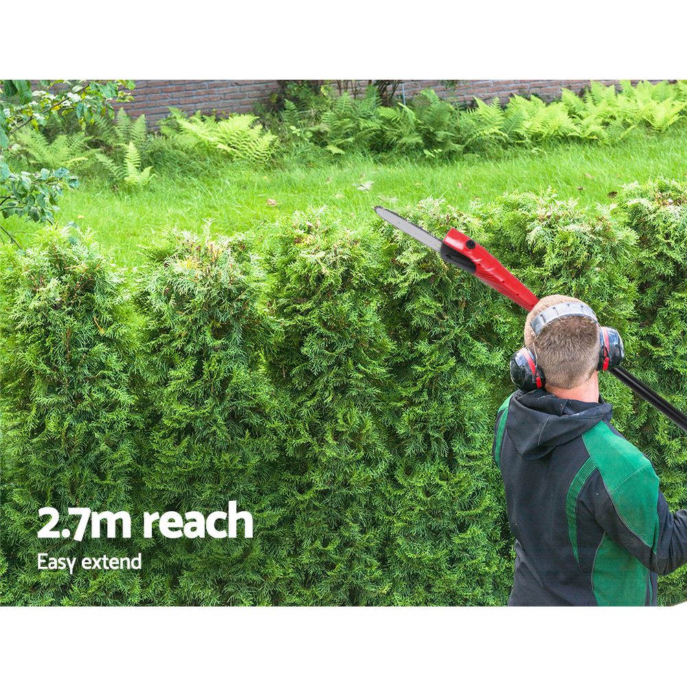 Chainsaws: Giantz Chainsaw Trimmer Cordless Pole Chain Saw 8in 20V Battery 2.7m Reach