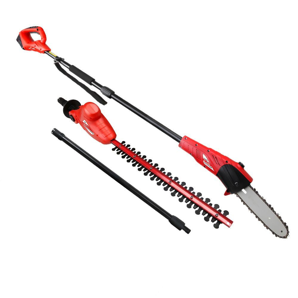 Chainsaws: Giantz Chainsaw Trimmer Cordless Pole Chain Saw 8in 20V Battery 2.7m Reach