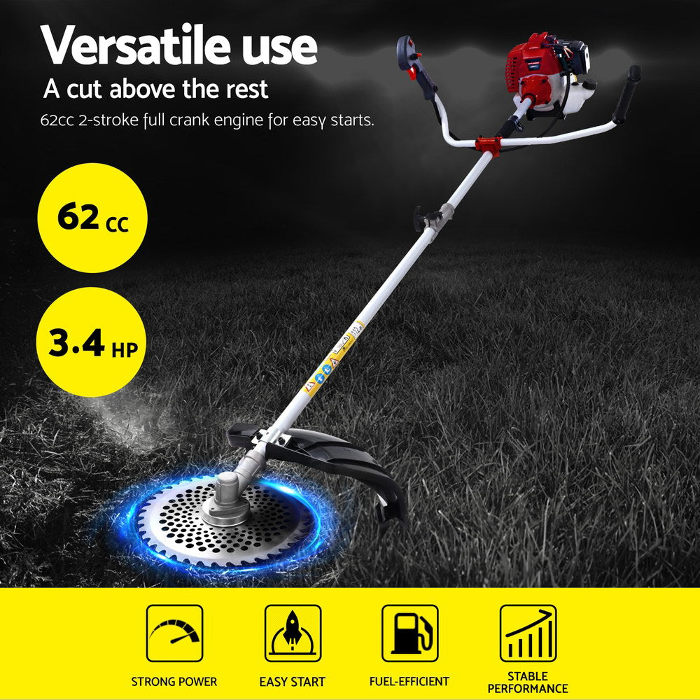 Chainsaws: Giantz Pole Chainsaw Petrol Hedge Trimmer Tree Pruner 5 In 1