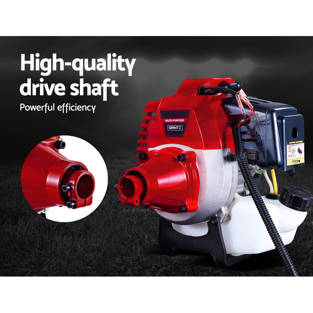 Chainsaws: Giantz 2 Stroke Pole Chainsaw Petrol Hedge Trimmer Tree Pruner 7 In 1