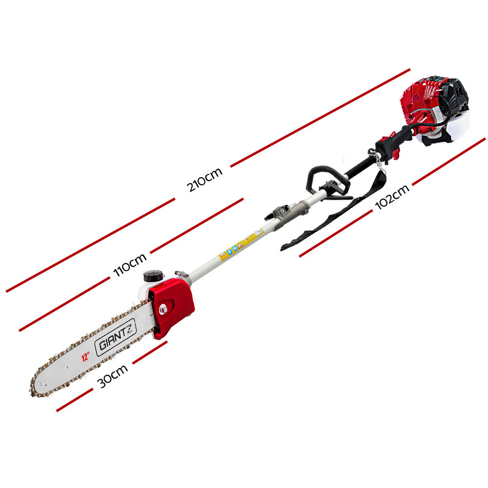 Chainsaws: Giantz Pole Chainsaw 2 Stroke Petrol Hedge Trimmer Tree Pruner 9 In 1