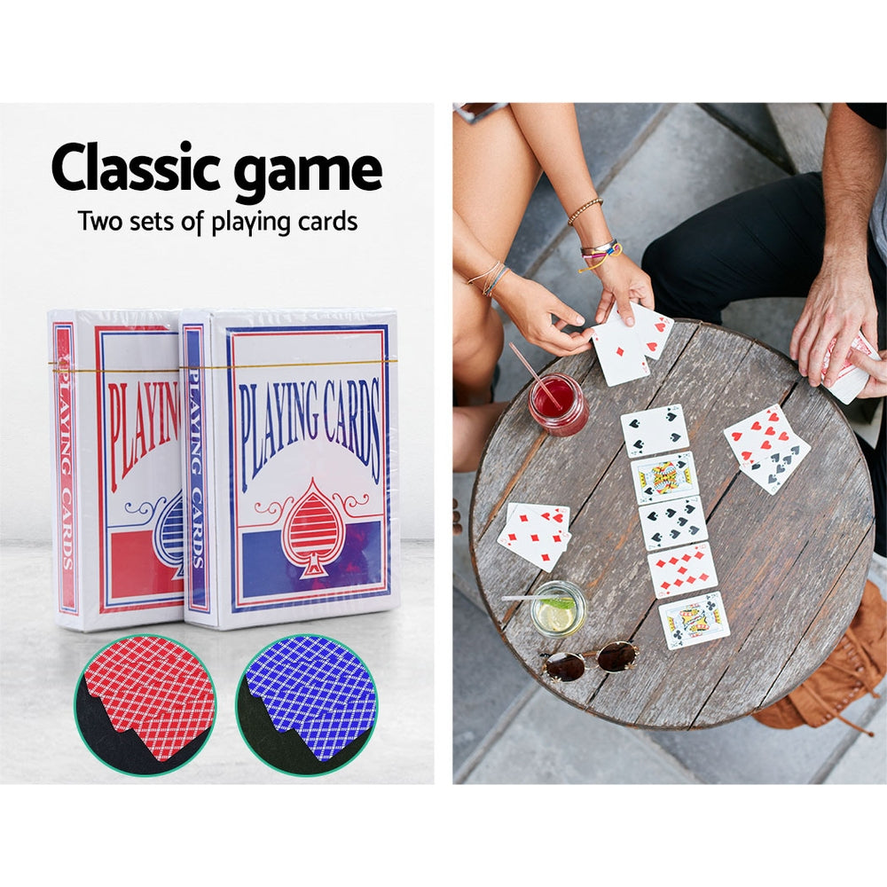 Card Games: 500pcs Poker Chips Set Casino Texas Hold'em Gambling Party Game Dice Cards Case