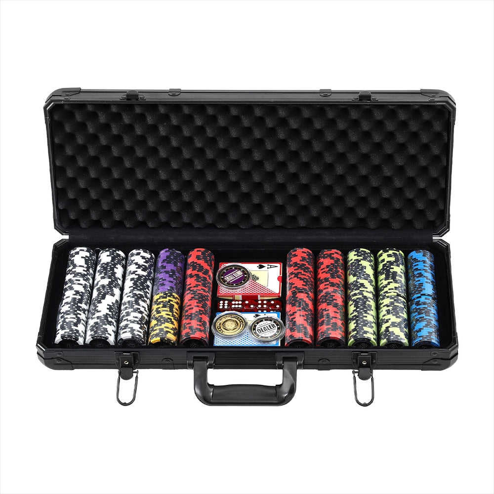 Card Games: Poker Chip Set 500PC 14g Chips Casino Gambling Party Game Dice Cards