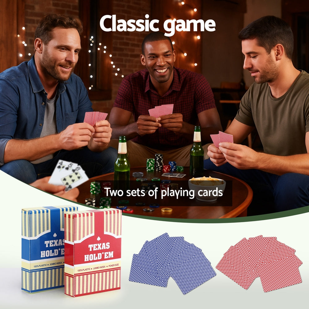 Card Games: Poker Chip Set 500PC 14g Chips Casino Gambling Party Game Dice Cards