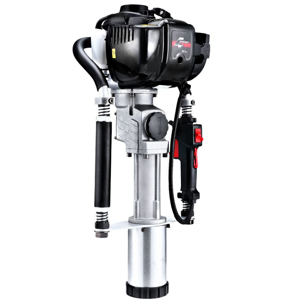 Outdoor Power Equipment: Giantz Petrol Post Driver 38CC 4-Stroke Rammer Pile Star Picket Fence Hole Black