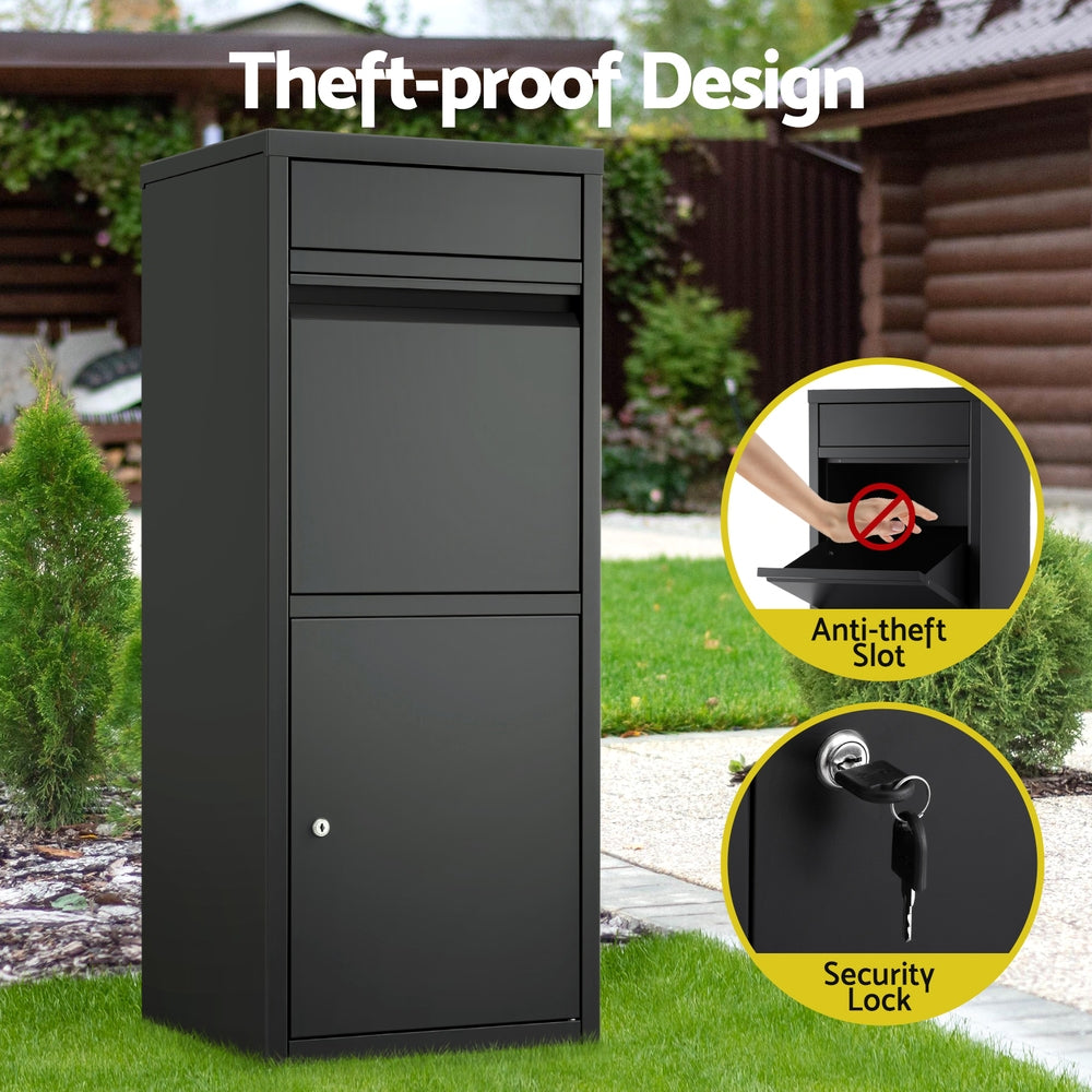 Postage Satchels & Boxes: Gardeon Parcel Letterbox Drop Box Package Mailbox Black