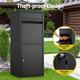 Postage Satchels & Boxes: Gardeon Parcel Letterbox Drop Box Package Mailbox Black