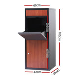 Storage Cabinets & Lockers: Gardeon Parcel Letterbox Drop Box Package Black